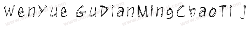 WenYue GuDianMingChaoTi JRFC 2otf字体转换
